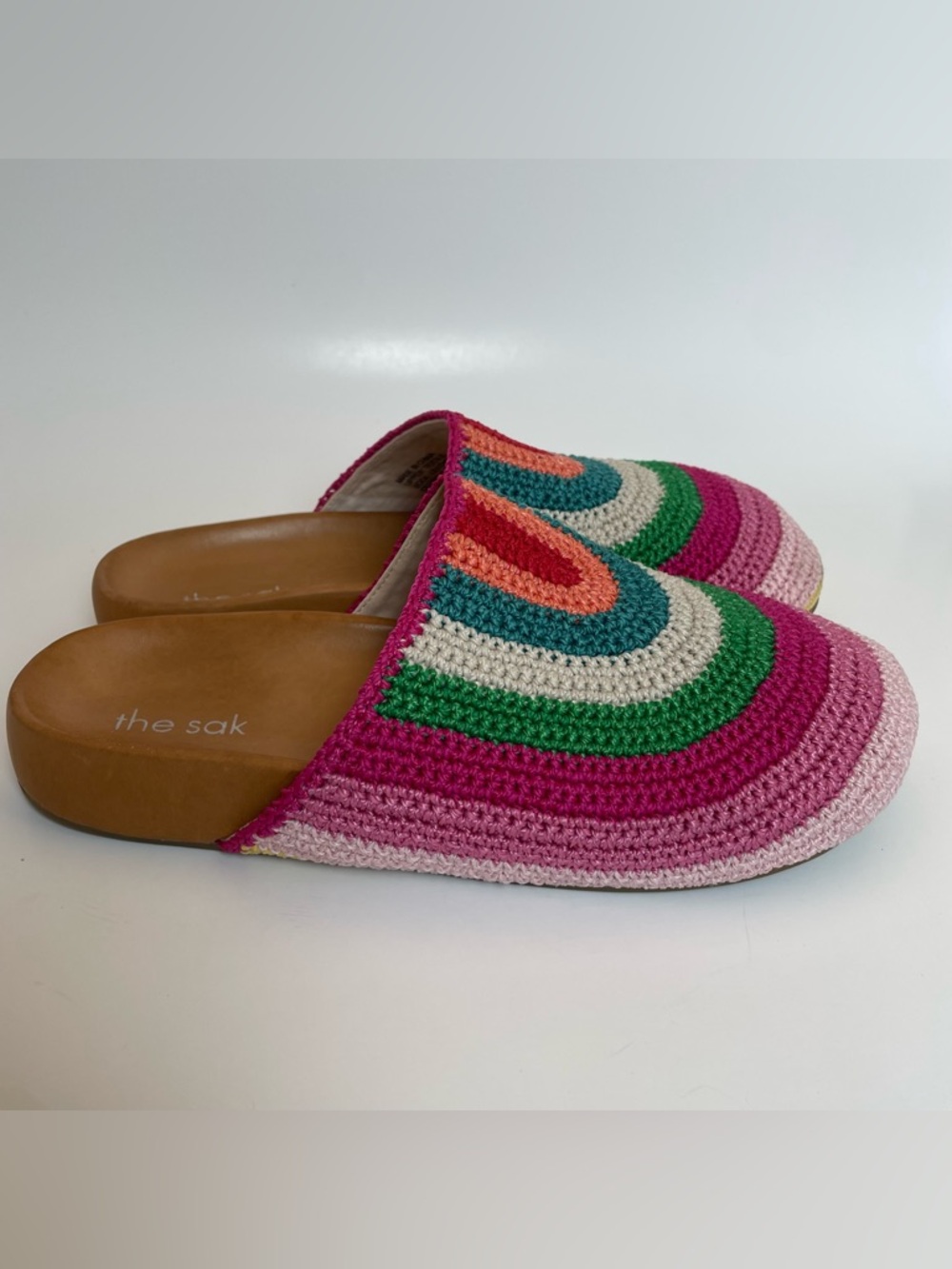 The Sak Multicolor Crochet Mule / Clog – Pink, Green & Cream – Size 8 🌸✨ - Picture 10 of 15